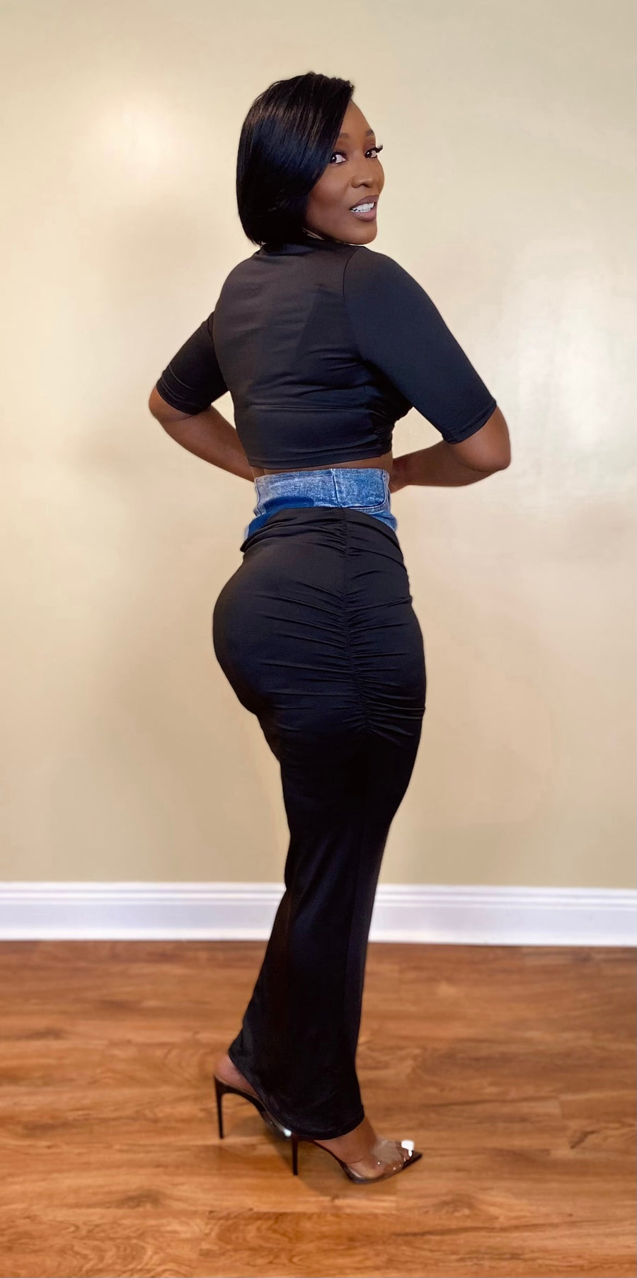 Two-faced maxi skirt