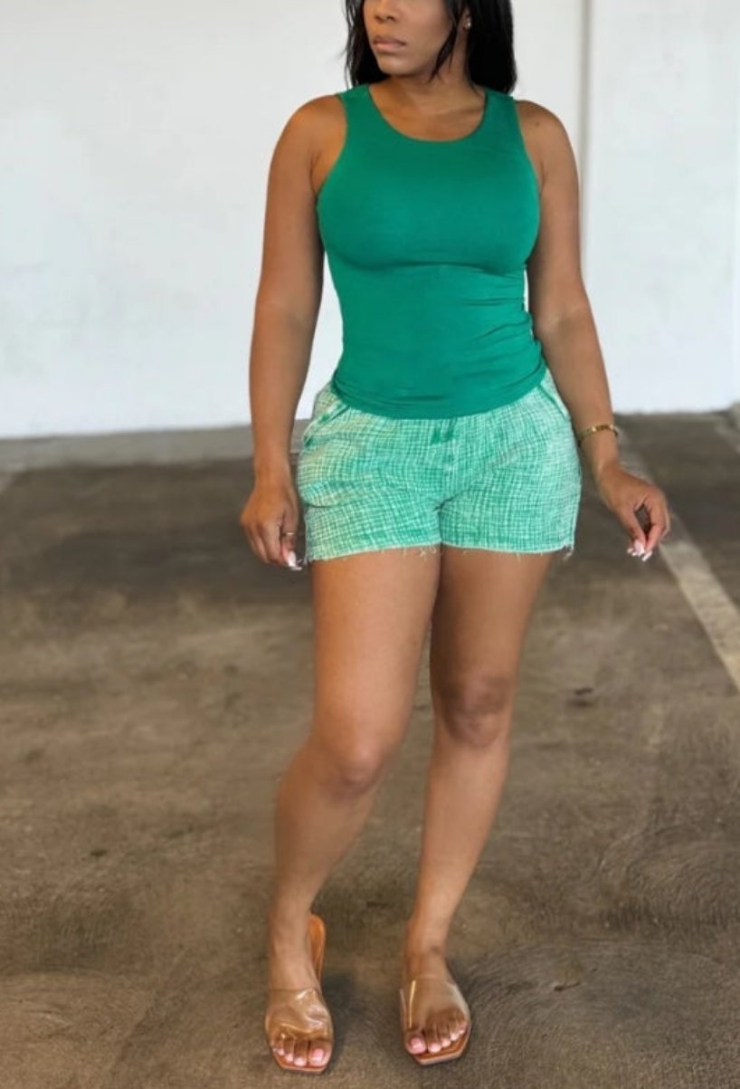 Carefree shorts set (emerald)