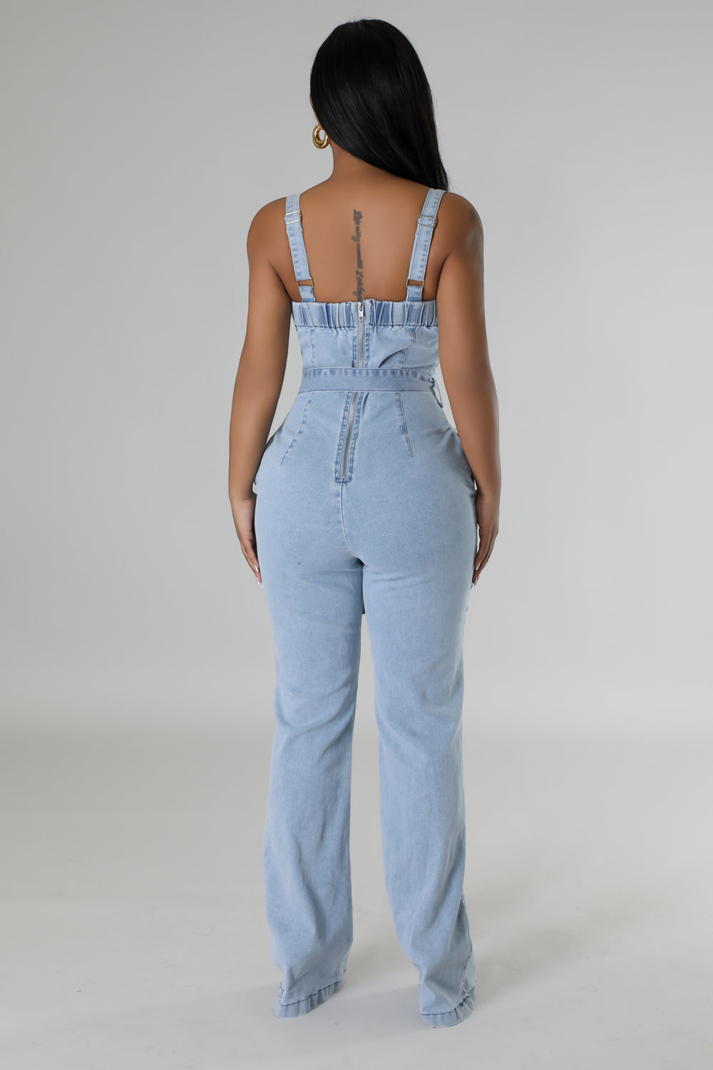 Far From Perfect denim jumpsuit