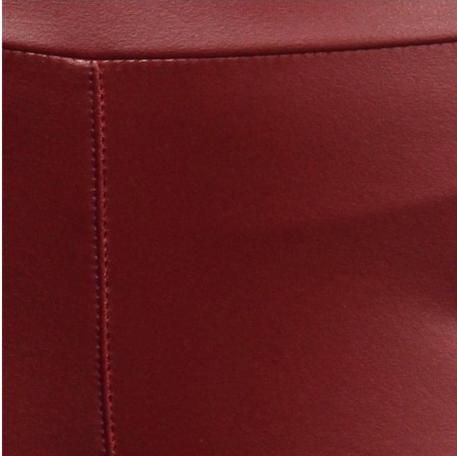 Get Wet vegan leather leggings (wine)