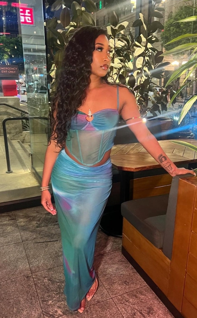 Resort Corset set - blue