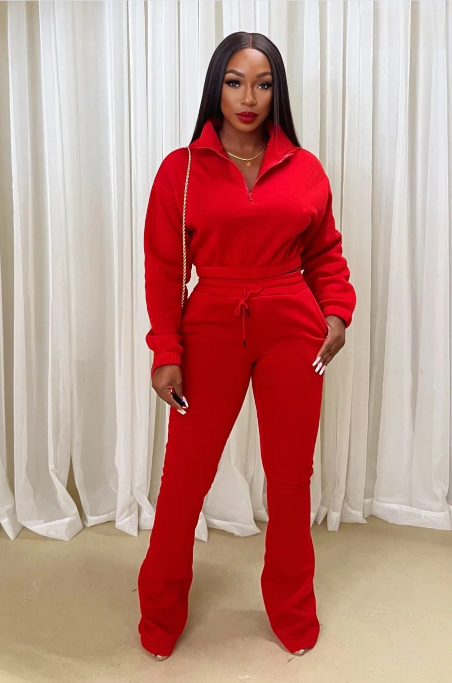 Stacks on Stacks jogger set (red)