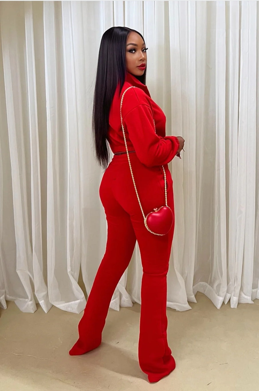 Stacks on Stacks jogger set (red)