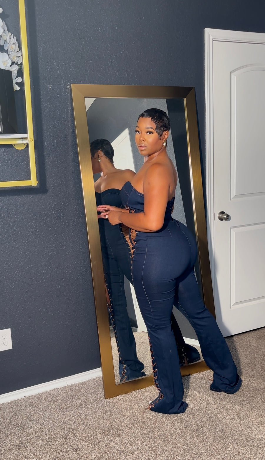 Bring It On denim jumpsuit