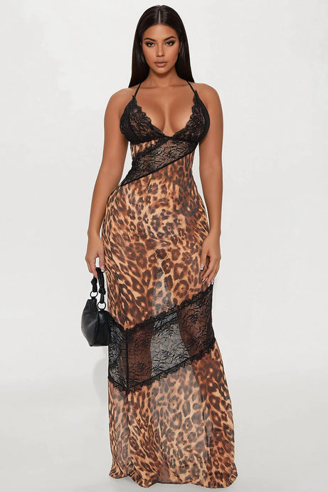 On They Neck maxi dress