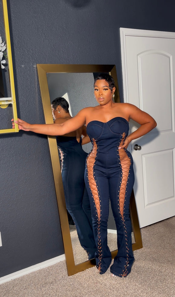 Bring It On denim jumpsuit