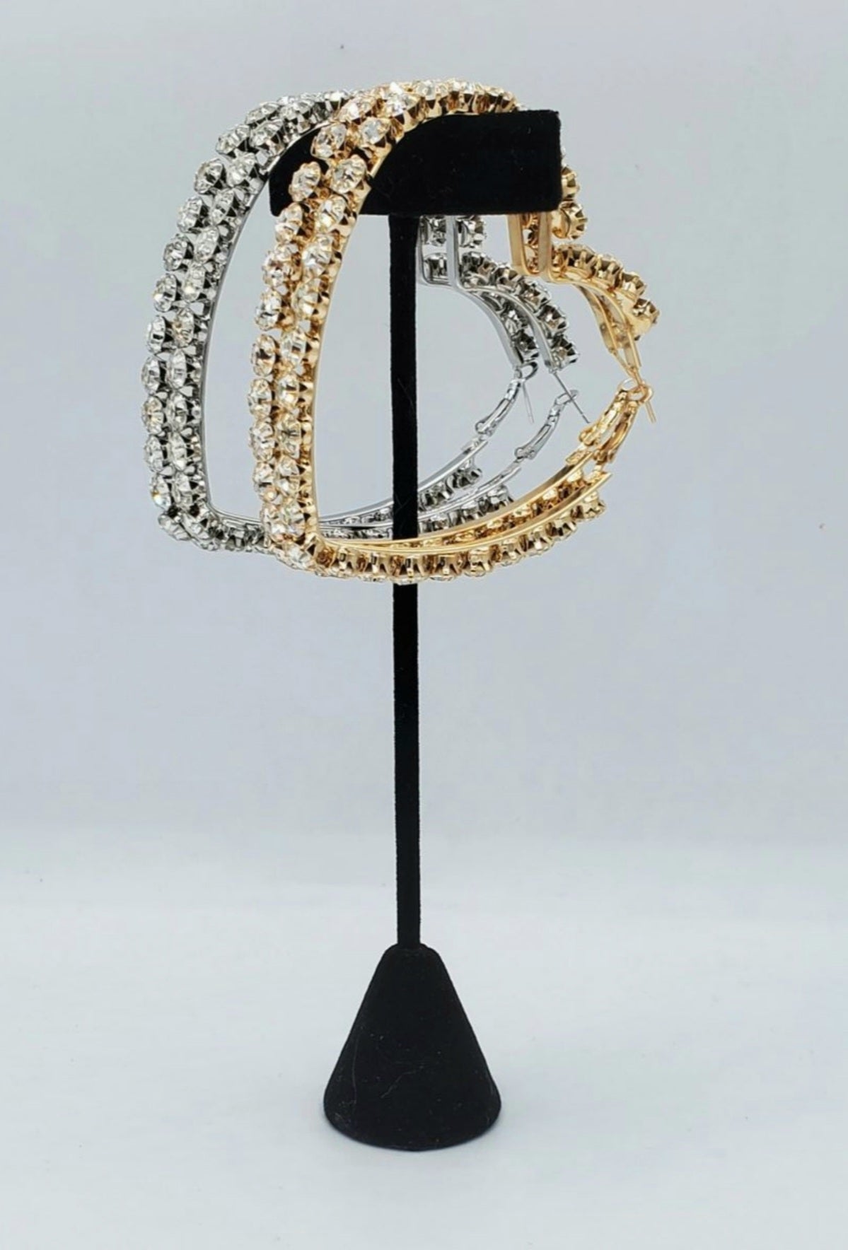 Love Wins rhinestone earrings