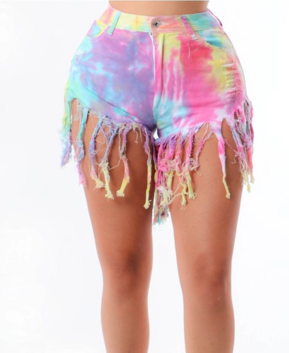 Let's Get Frisky fringe shorts