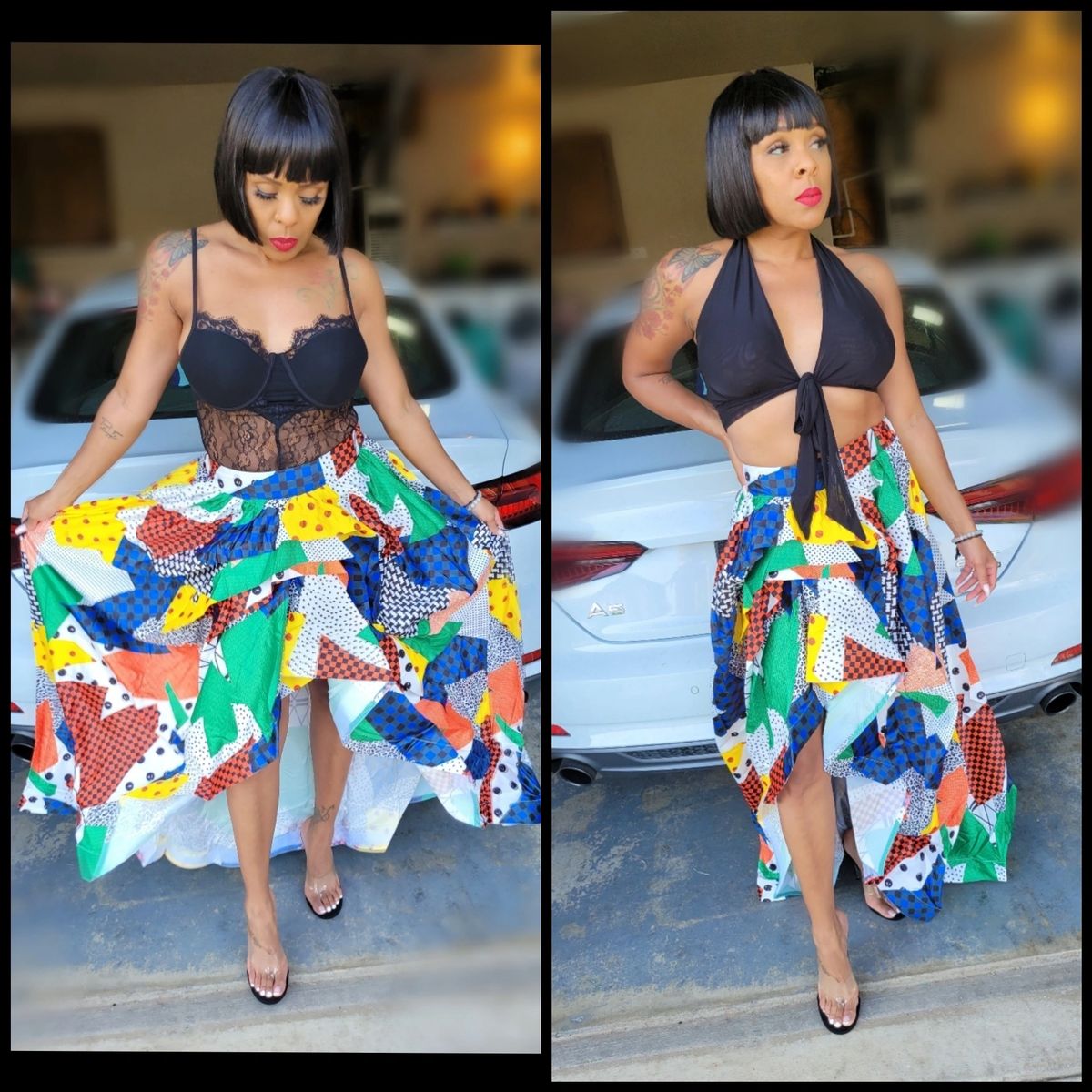 Hi-Lo Maxi Ball gown skirt