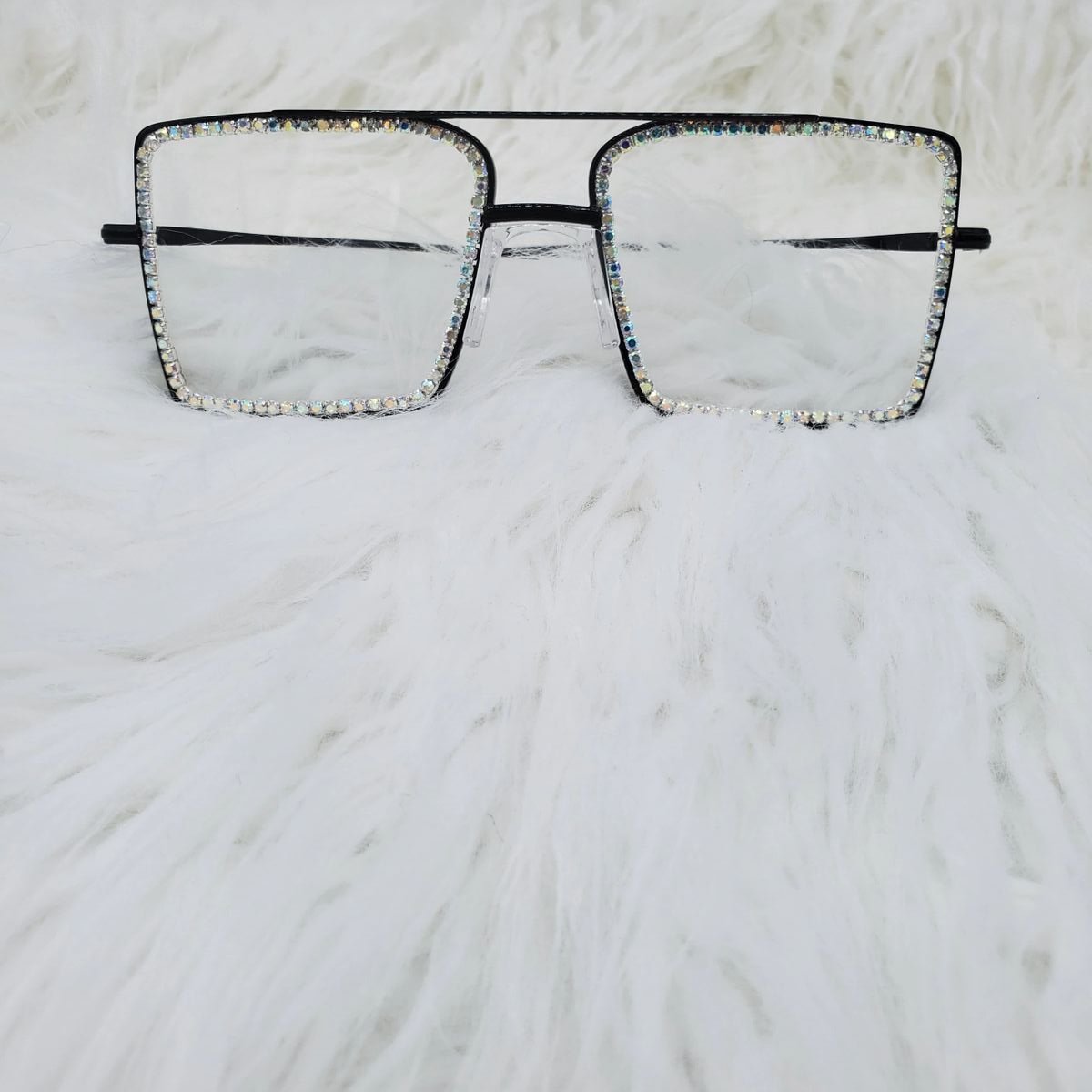 Ms Lady rhinestone glasses