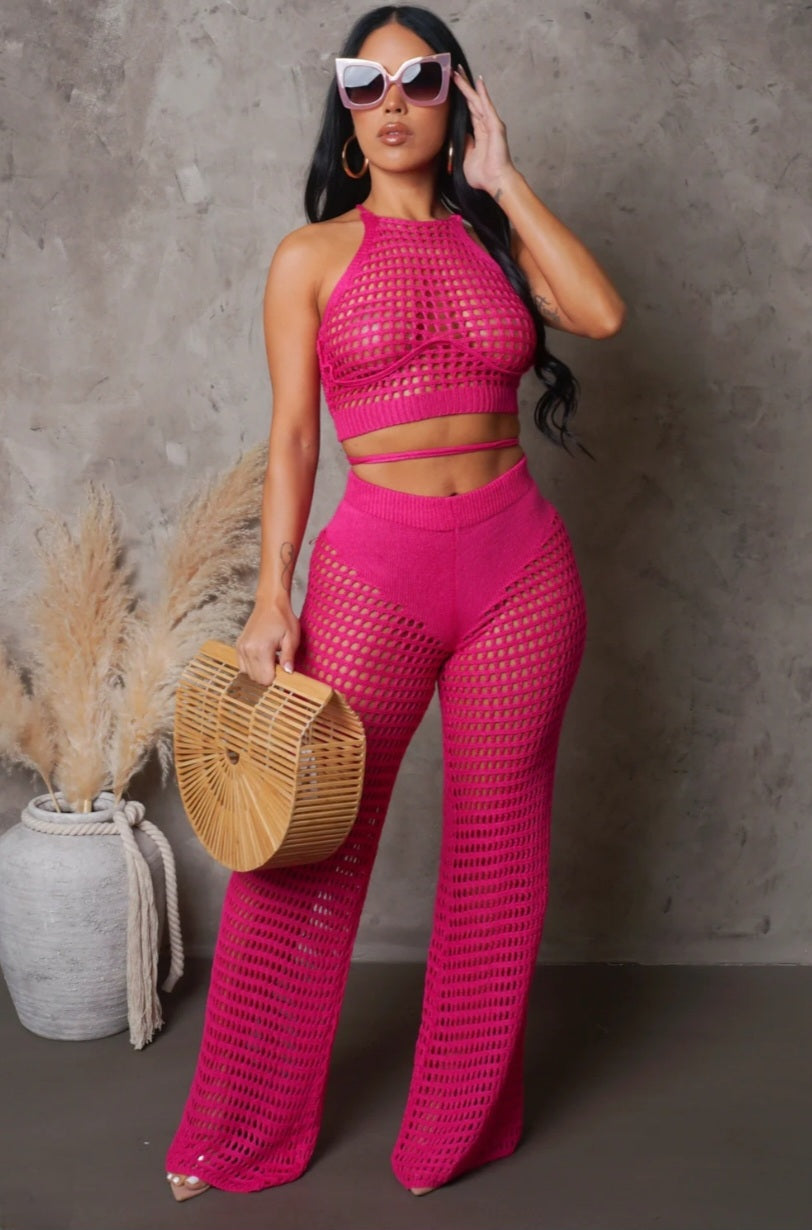 Kickin it in Cabo set- fuchsia