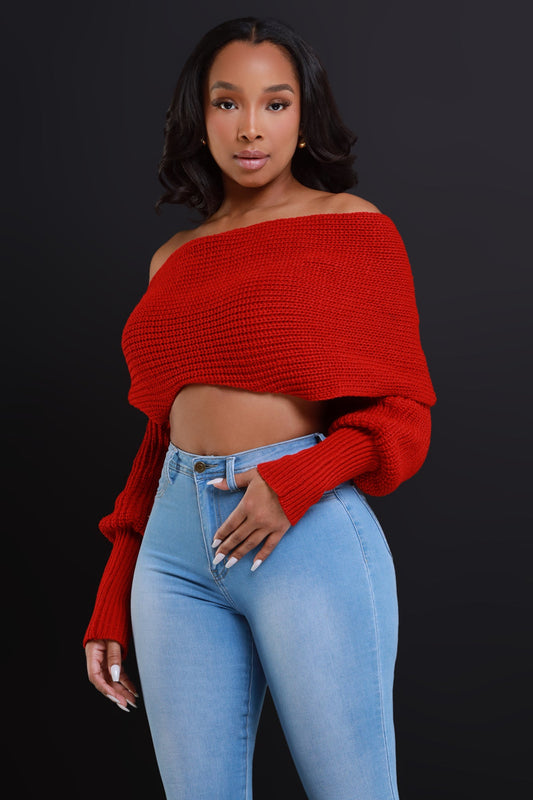 Issa Wrap sweater (red)