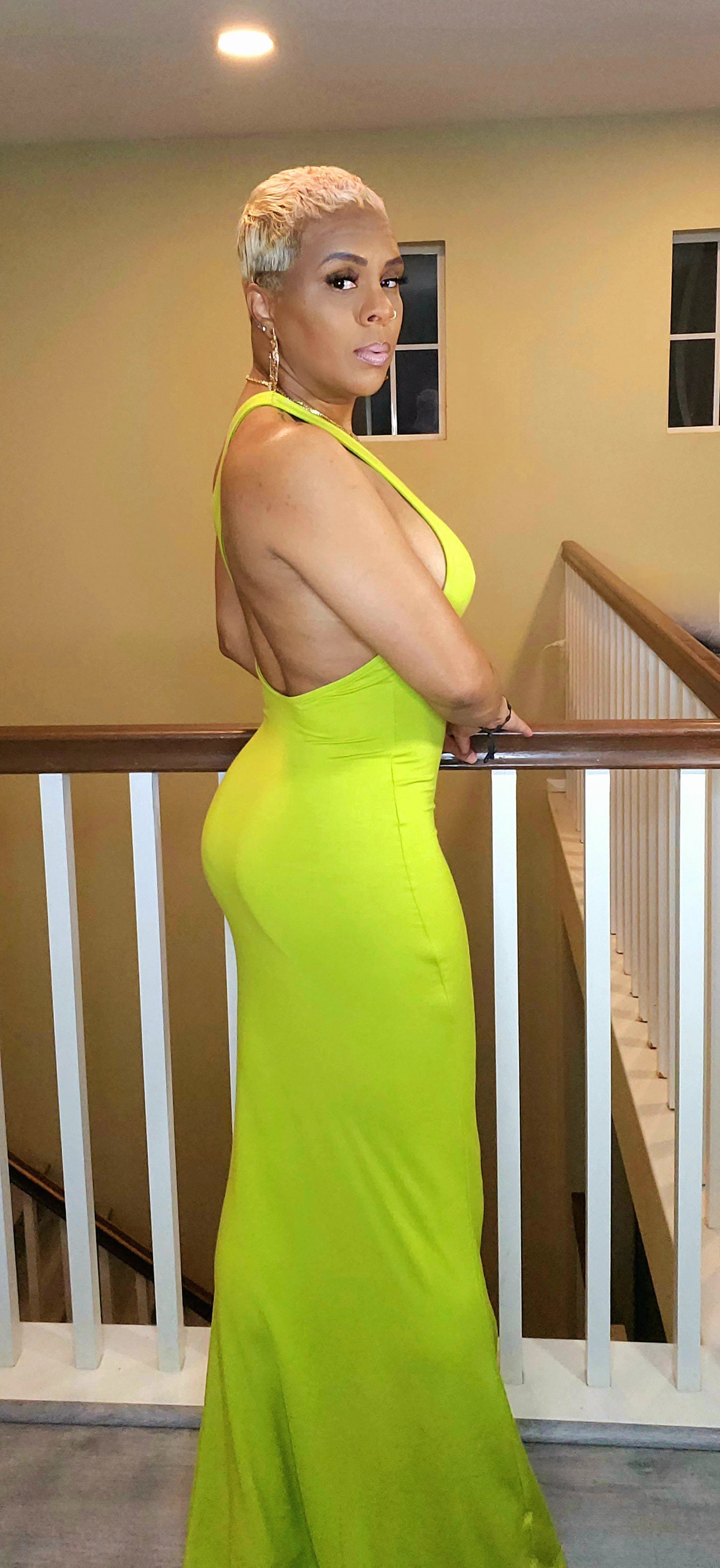 Glo Up dress - apple green