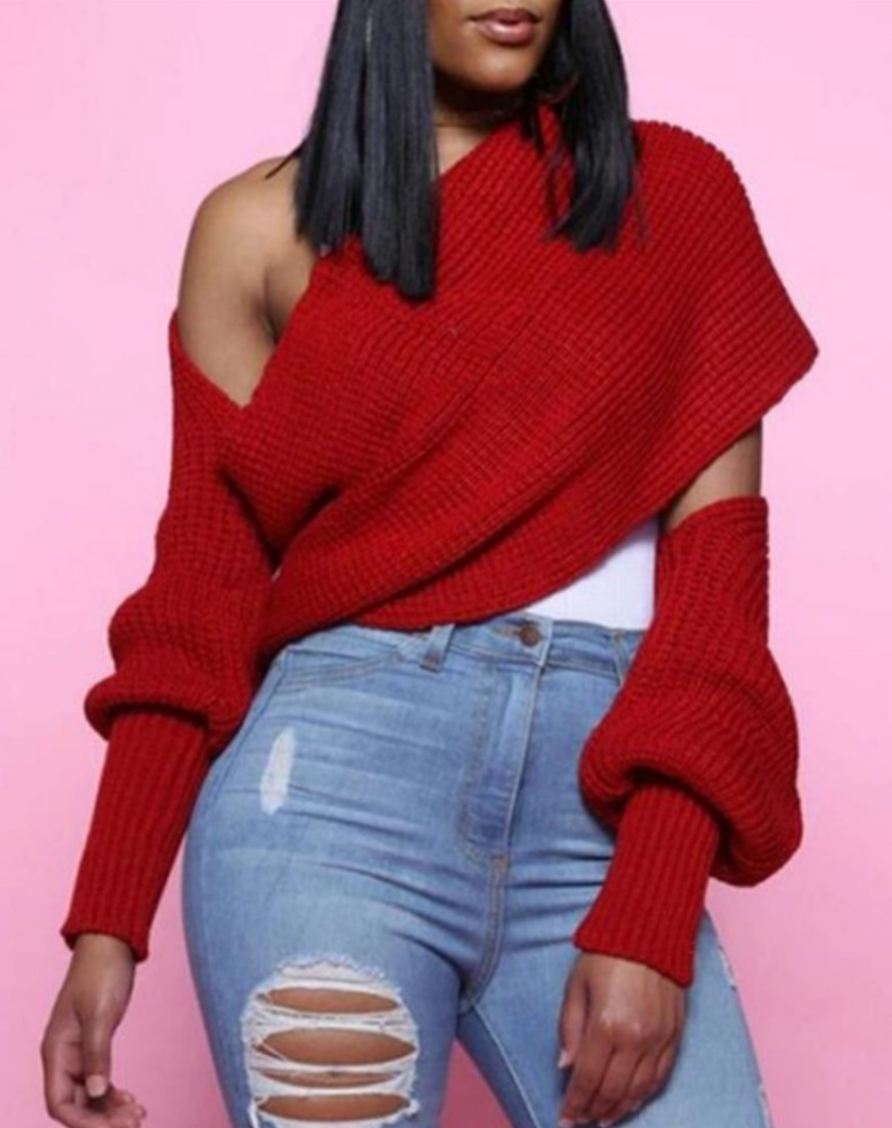 Issa Wrap sweater (red)