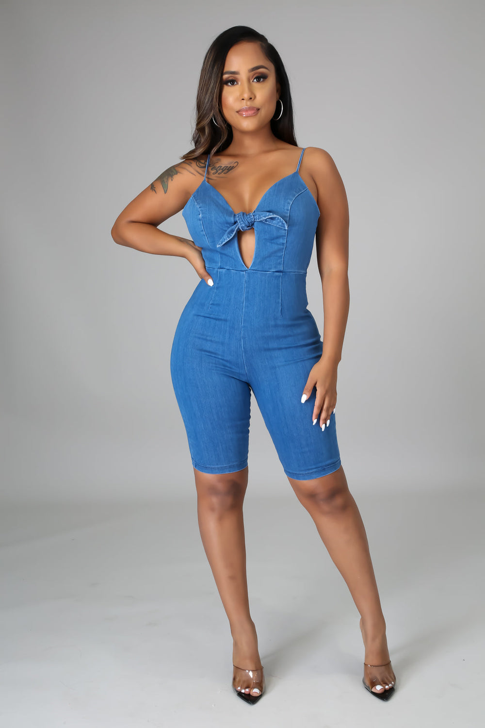 Weekend denim romper