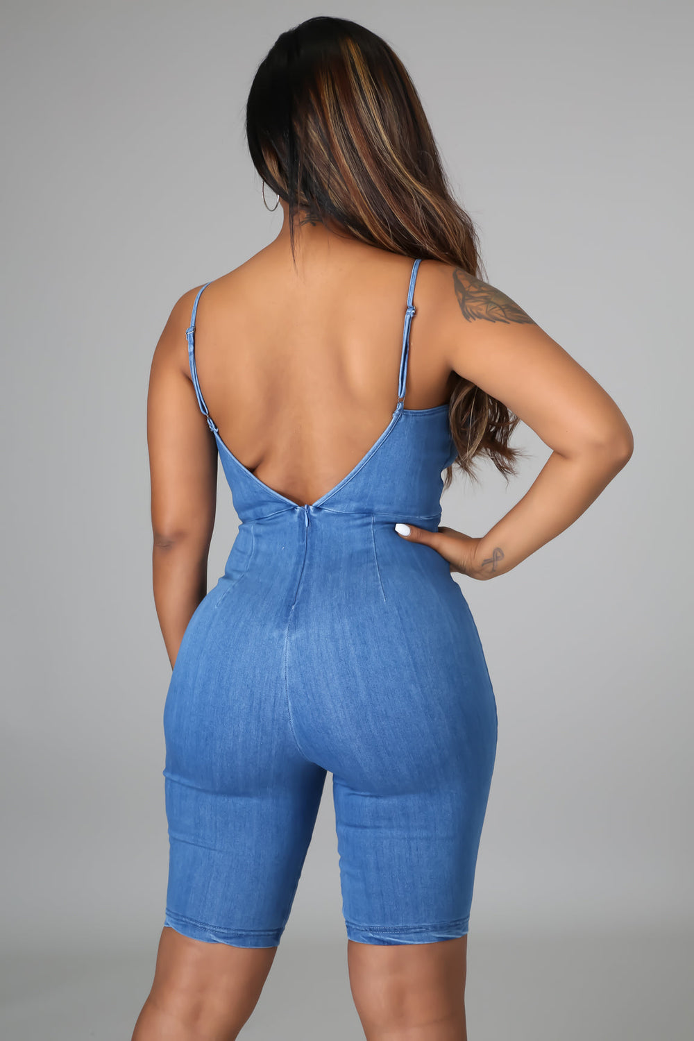 Weekend denim romper