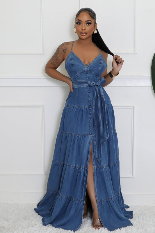 New Outlook denim maxi dress