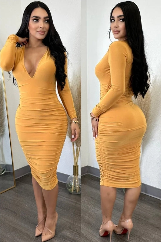 Seduction dress - Mustard