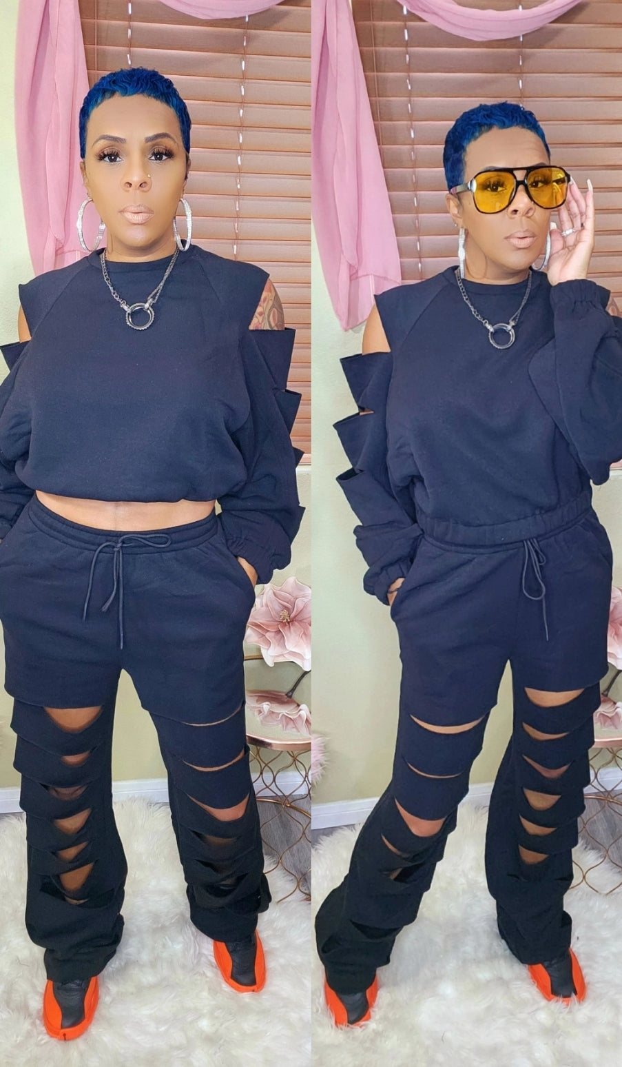 Cut Out pants set