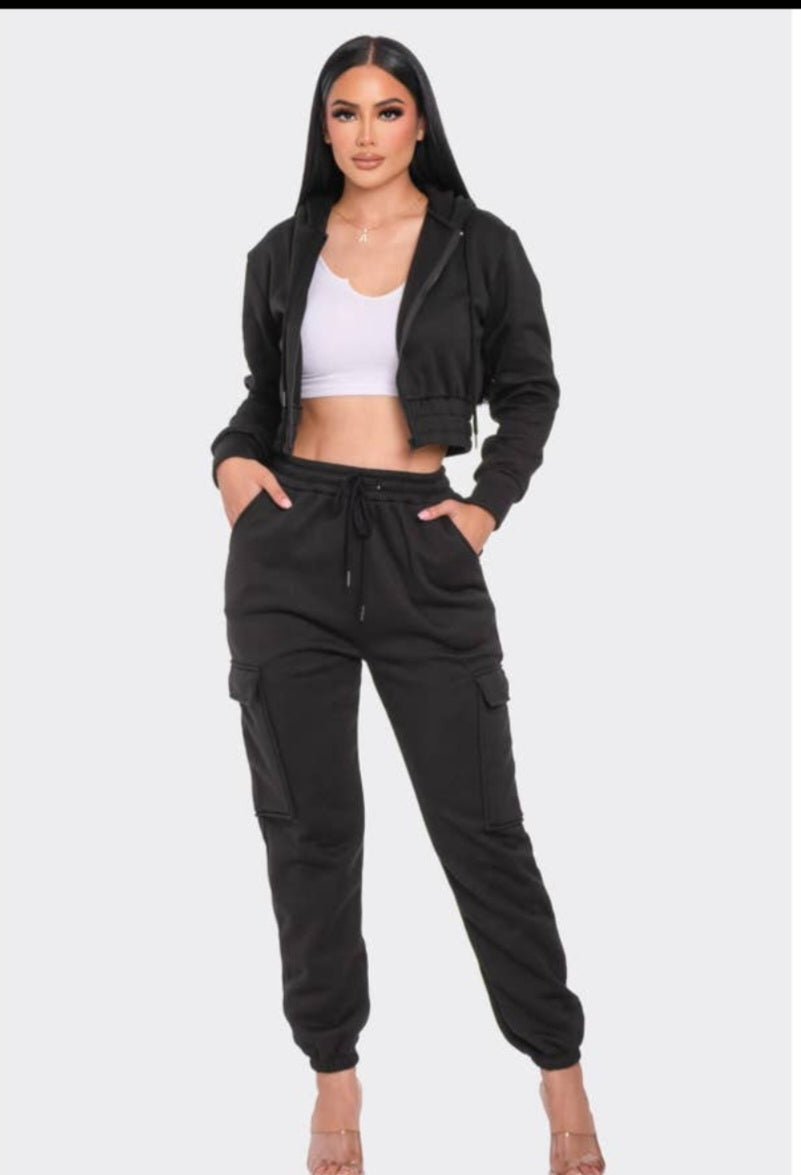 Just a Basic jogger set- black