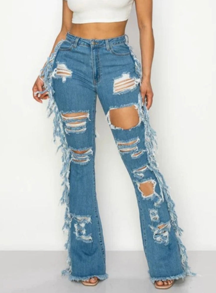 Flyy Girl fringe jeans