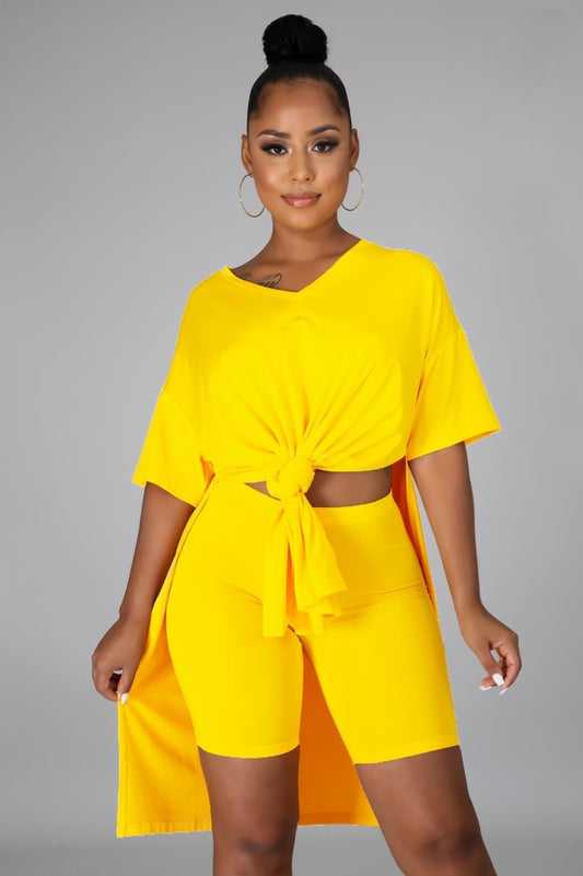 Everyday shorts set- yellow