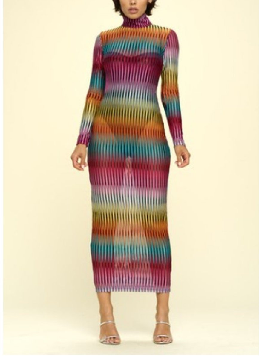 Illusion maxi dress