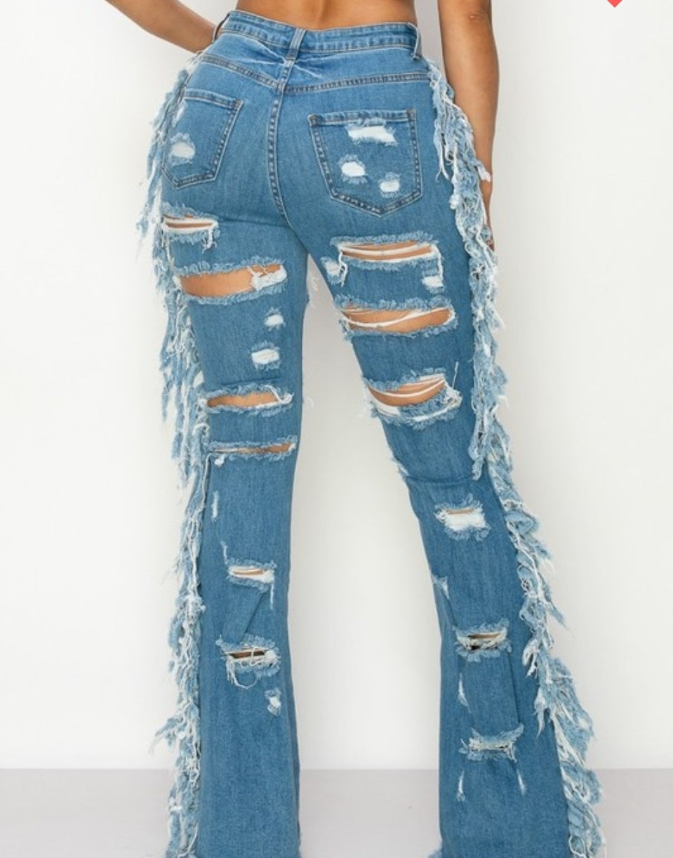 Flyy Girl fringe jeans