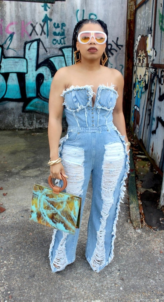 Denim Diaster jumpsuit