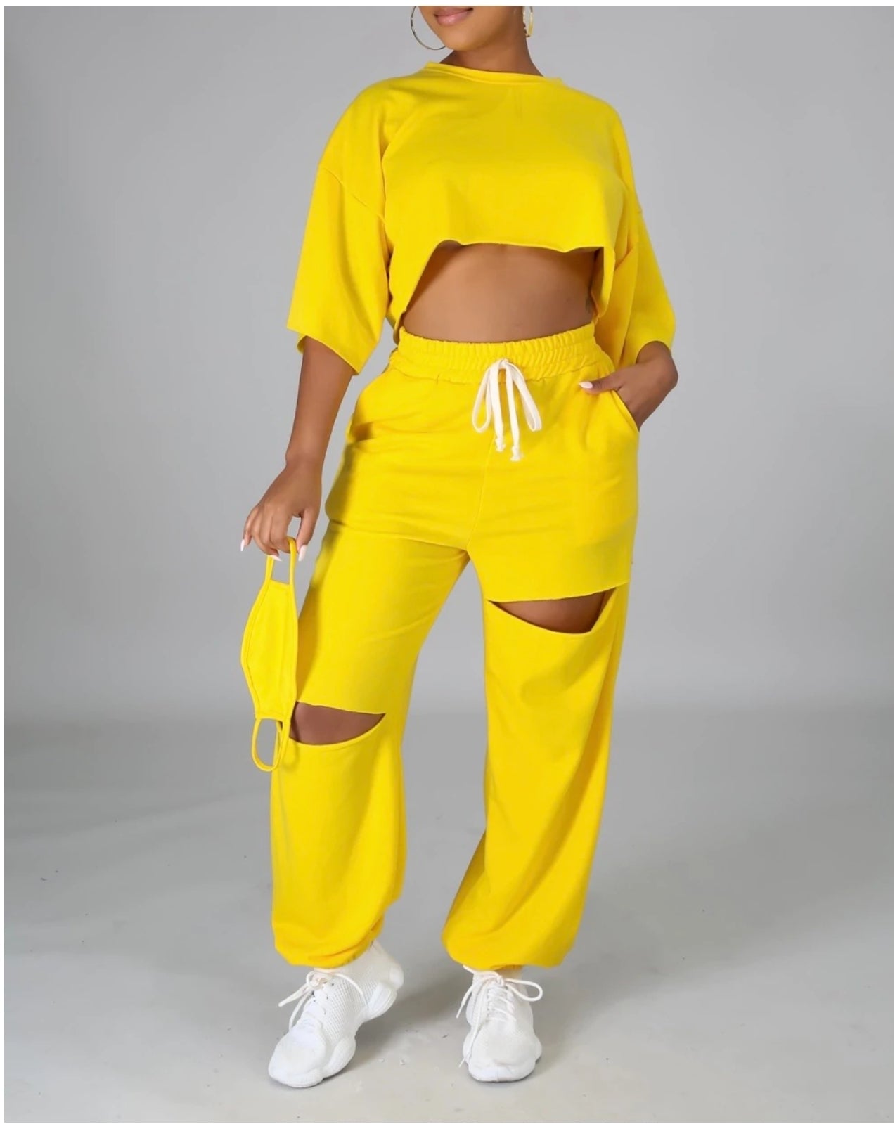 B-girl crop jogger set