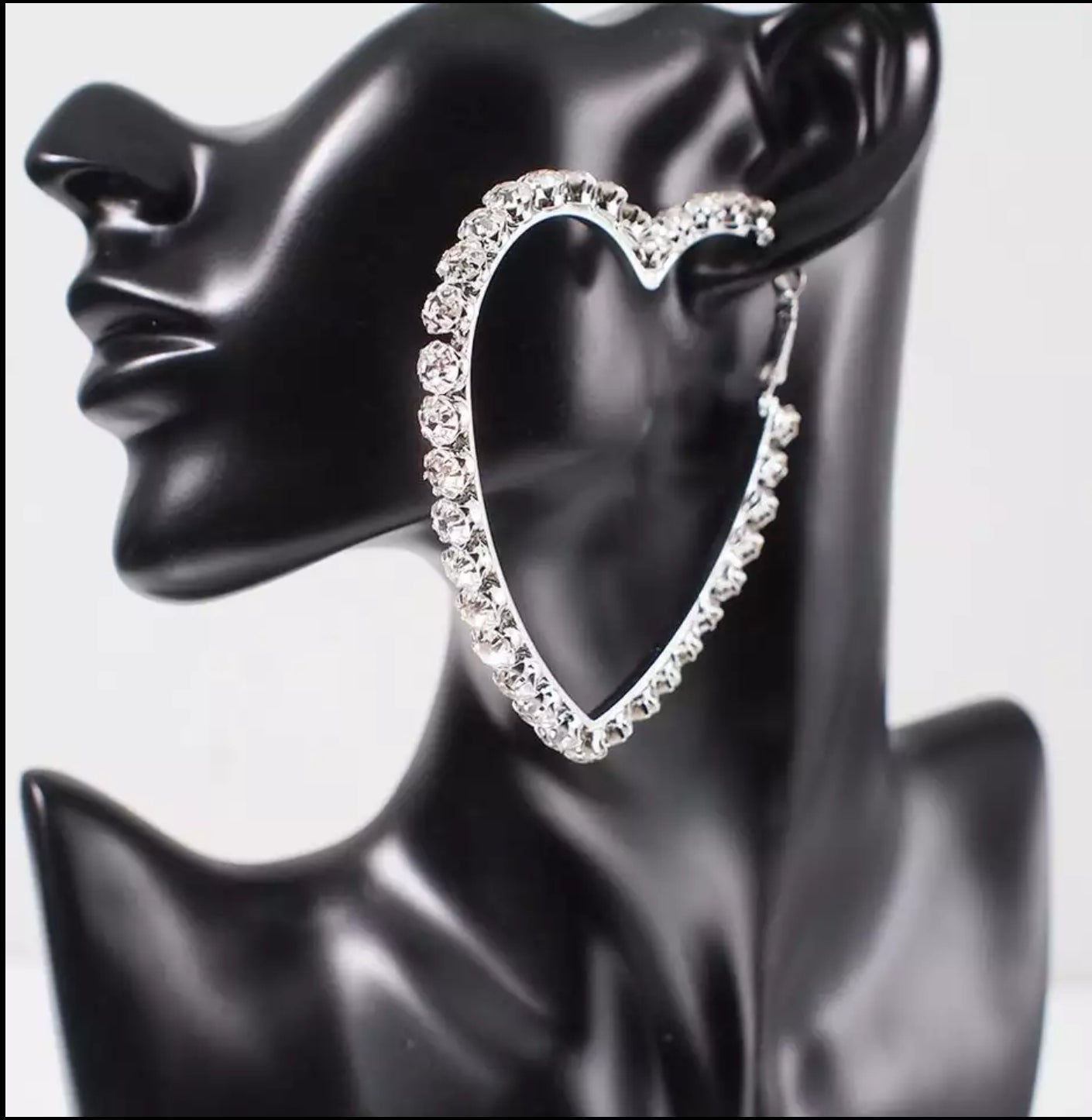 Love Wins rhinestone earrings