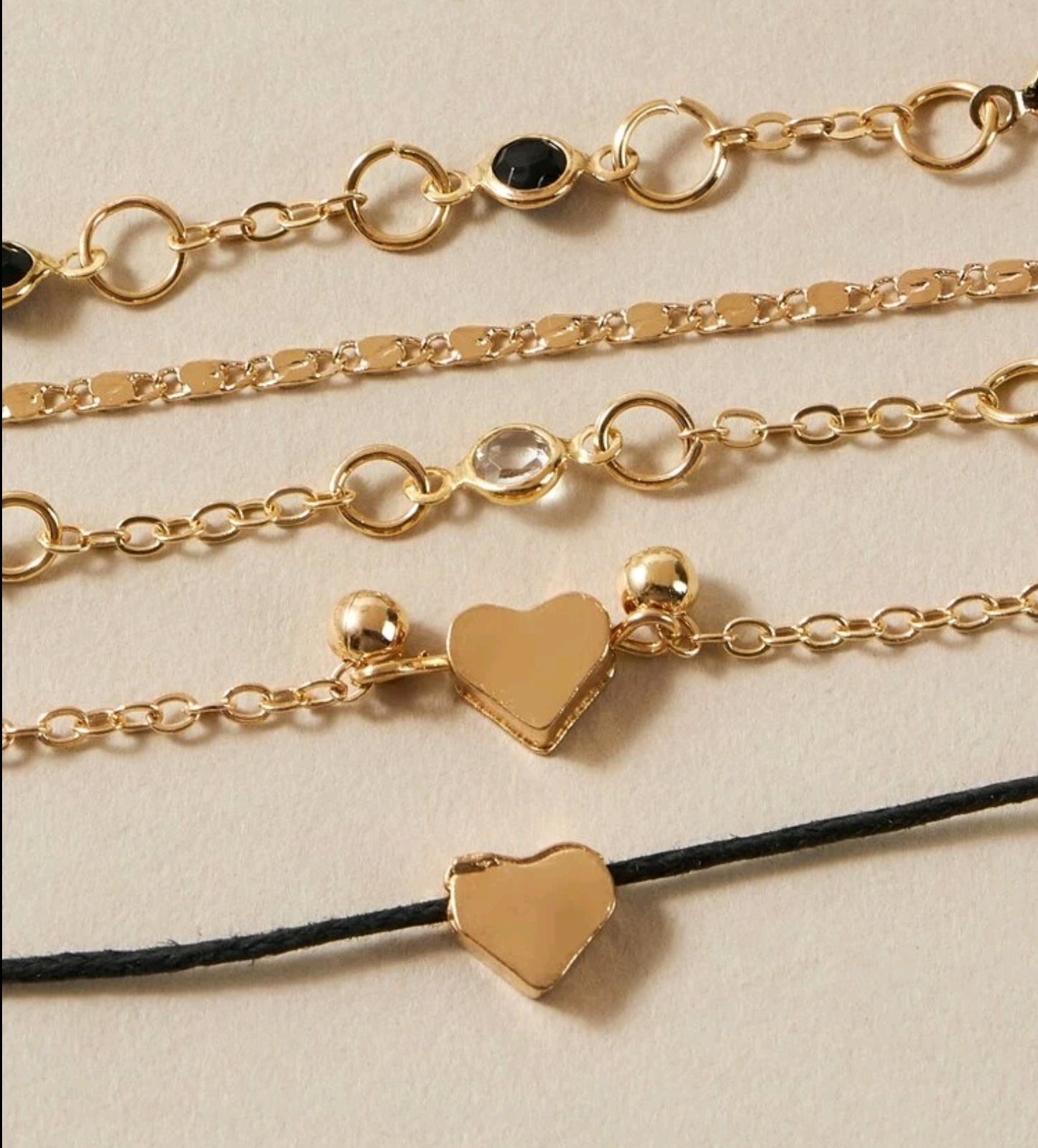 Black Heart anklet