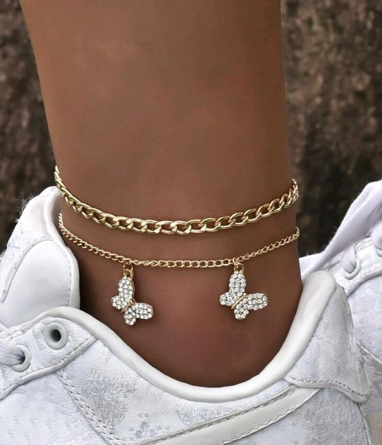 Butterfly Bling anklet set