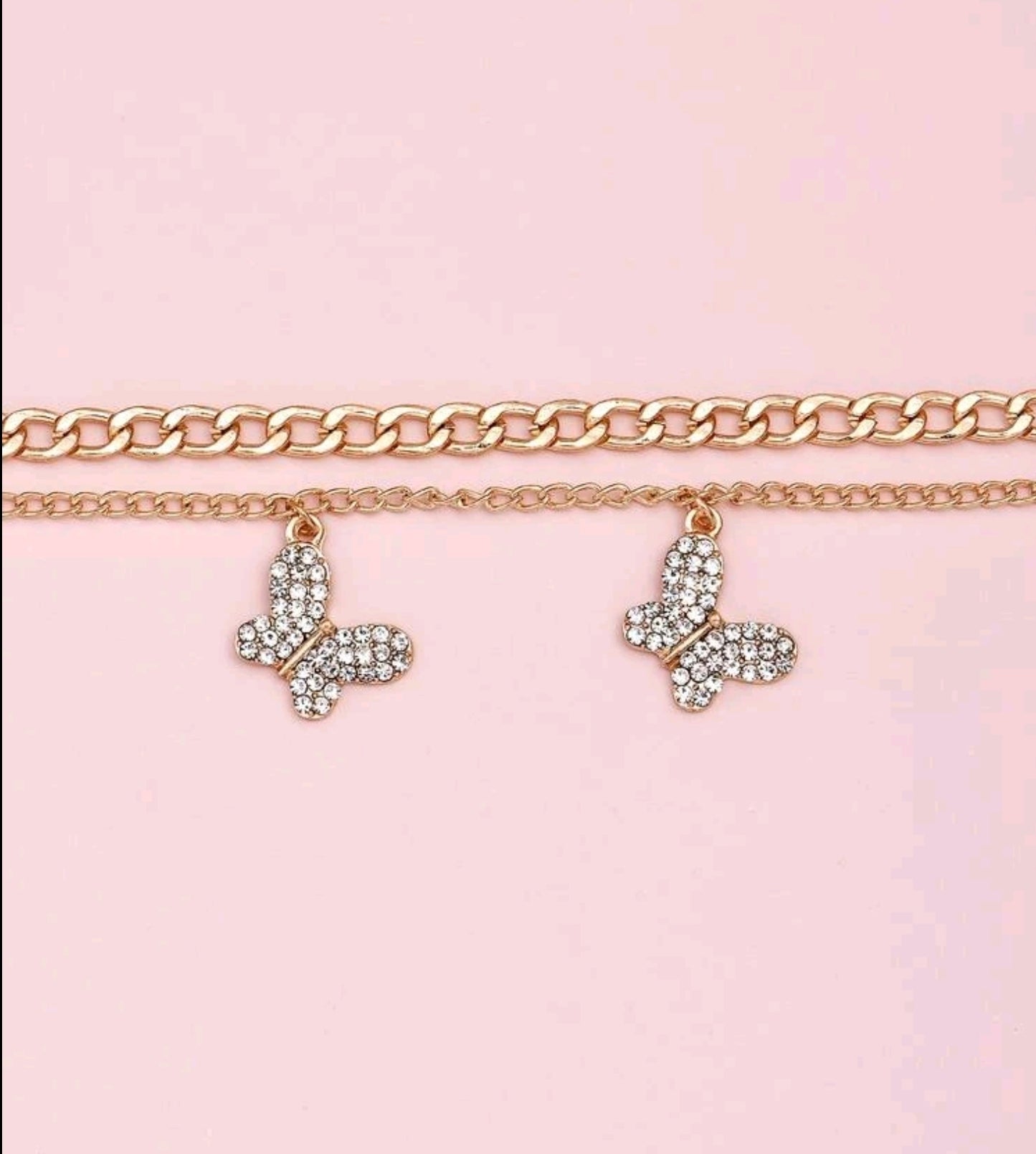 Butterfly Bling anklet set