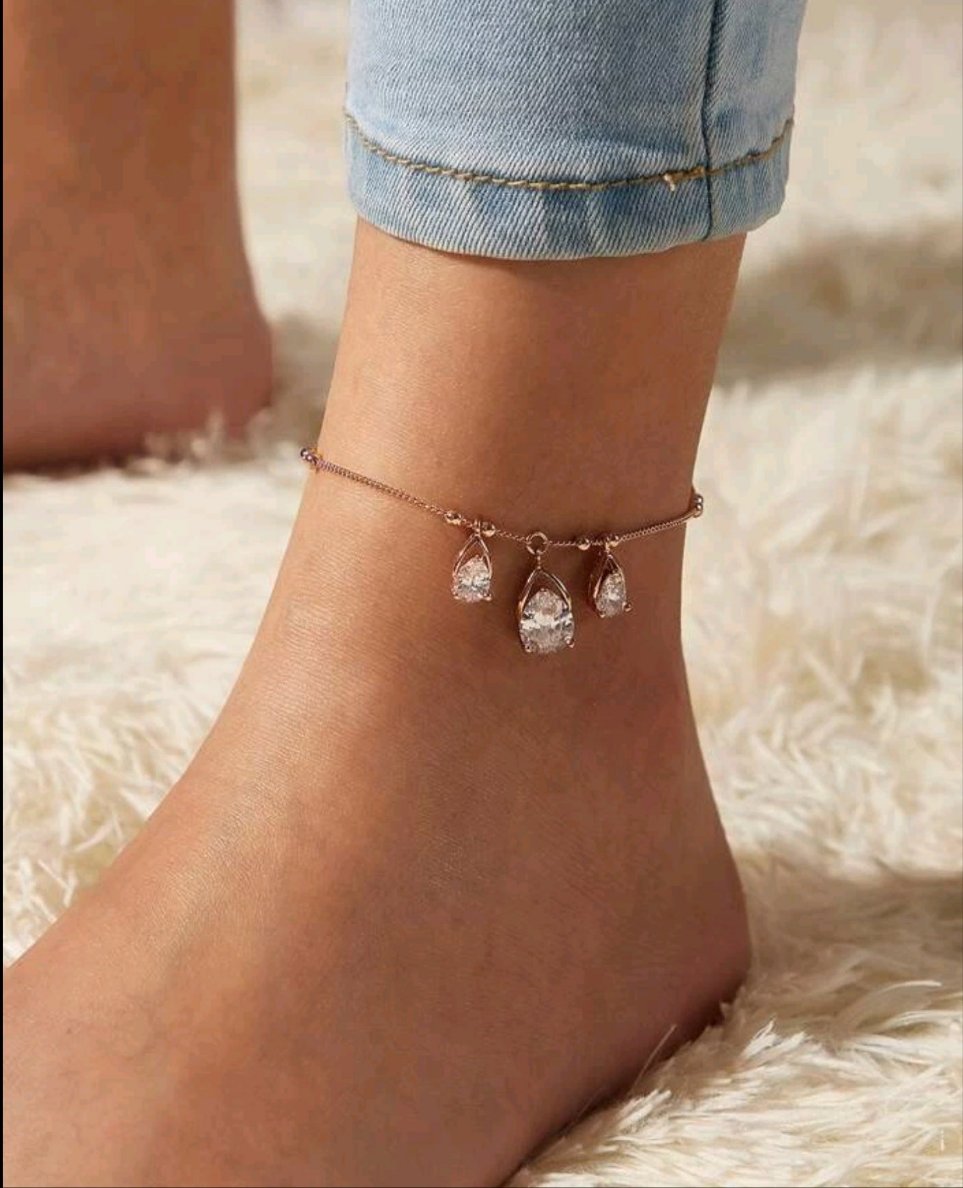 Teardrop anklet