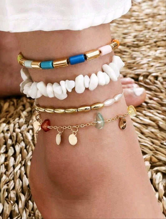 Hawaiian anklet set