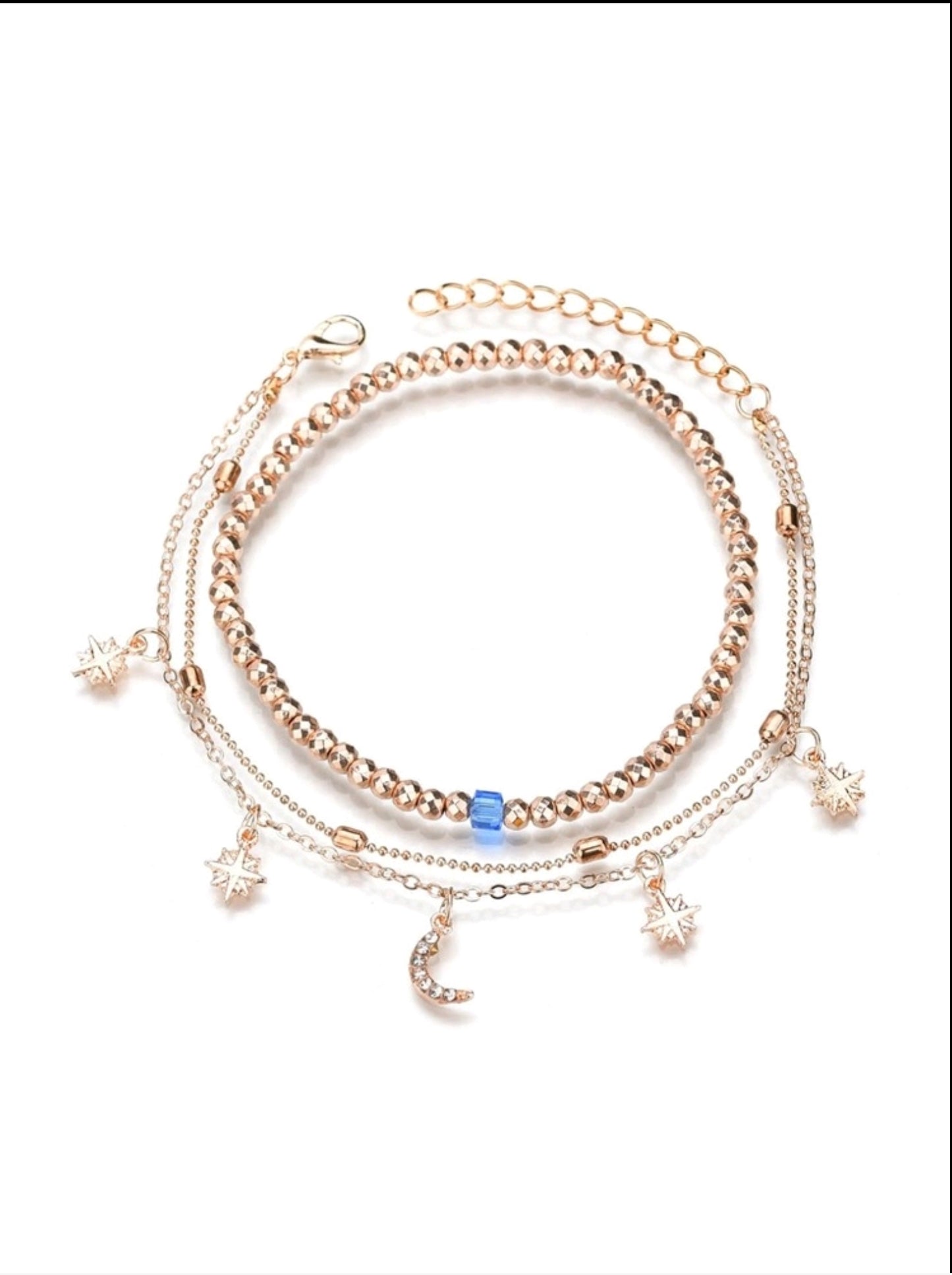 Moon & Stars anklet