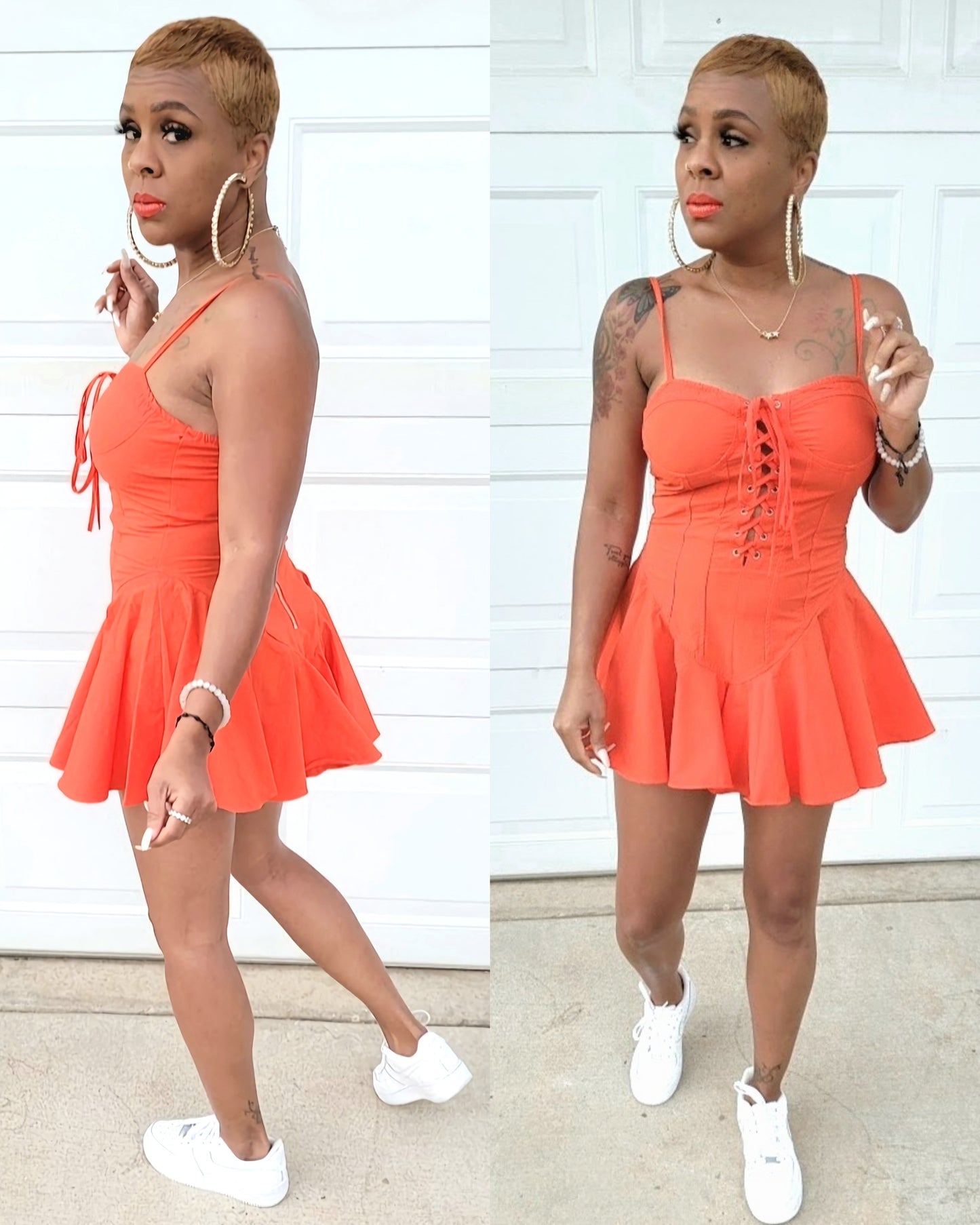 Orange Crush corset dress