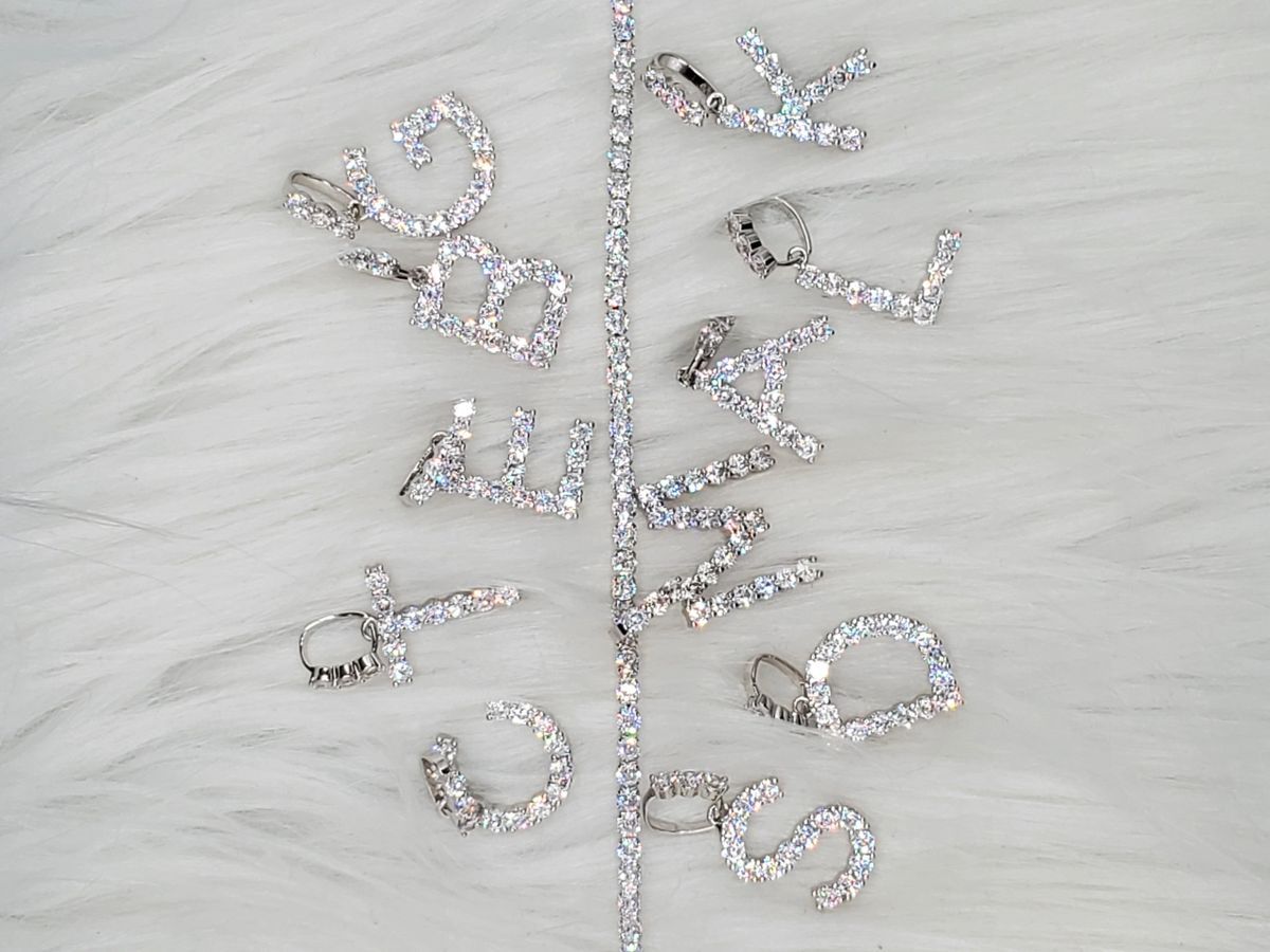 Spell It Out Bling Initial necklace