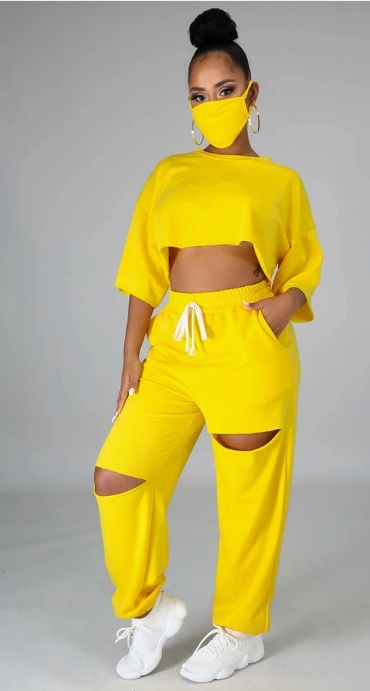 B-girl crop jogger set